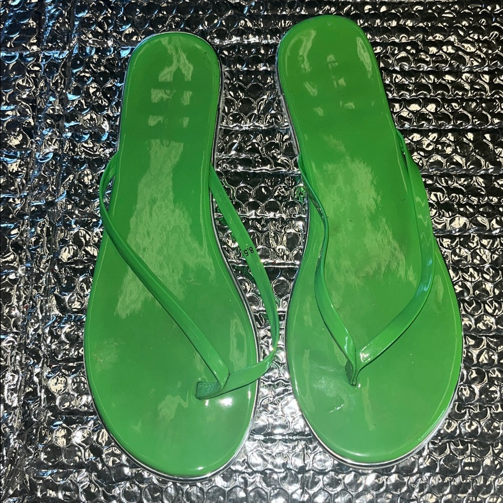 Bebé Green Flip Flop Sandals